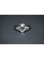14KW 3.35g 1.16ctw (1.03ctr) E/VS2 GIA Rose Cut Oval Diamond Engagement Ring (size 7)