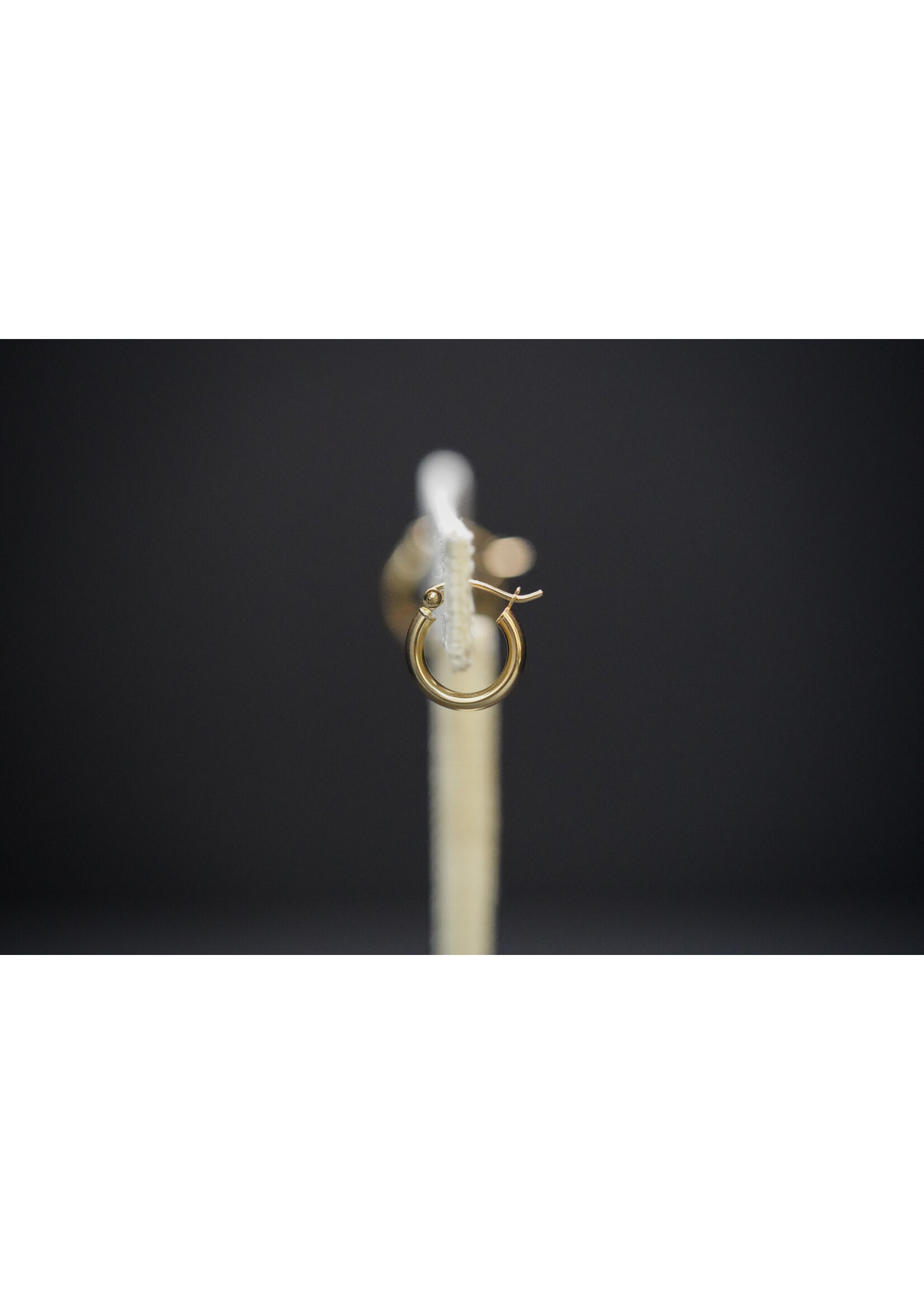 10KY .68g 13mm Gold Hoop Earrings