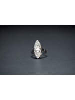Platinum 6.05g 2.88ctw (2.07ctr) L/VS2 GIA European Cut Diamond Vintage Ring (size 5.75)