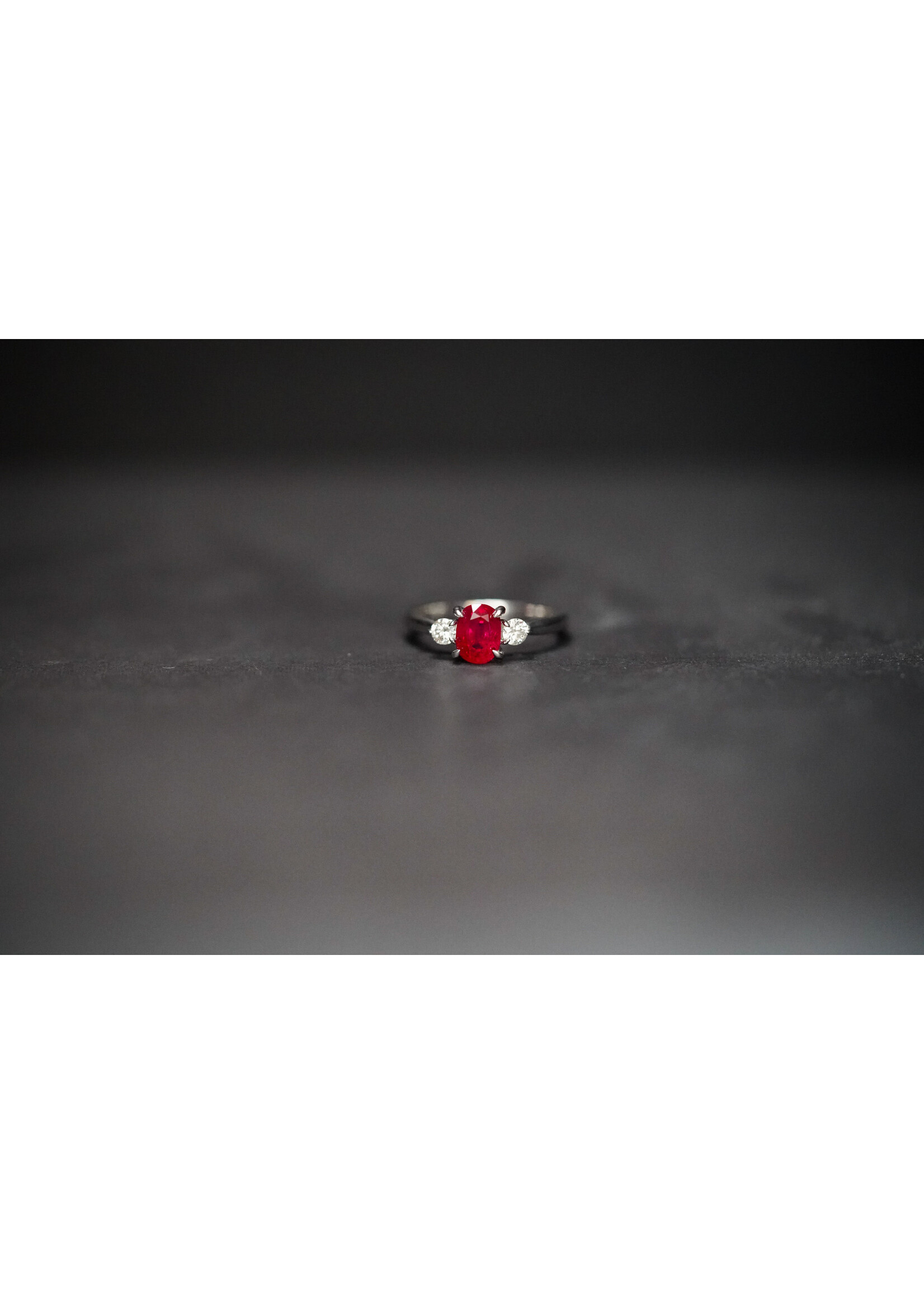 14KW 3.22g 2.21ctw (1.87ctr) Burmese GIA Ruby & Diamond Fashion Ring (size 7.25)