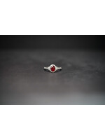 14KW 2.20g .91ctw (.68ctr) Ruby & Diamond Fashion Ring (size 7.25)