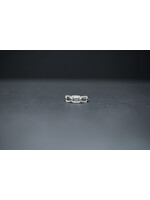 14KW 2.10g .20ctw Diamond Link Fashion Ring (size 6.5)