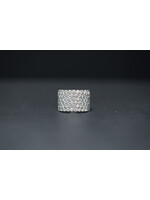 14KW 14.50g 3.71ctw Wide Diamond Fashion Ring (size 6.75)