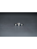 14KW 2.39g .70ctw Diamond & Sapphire Stackable Ring (size 7)