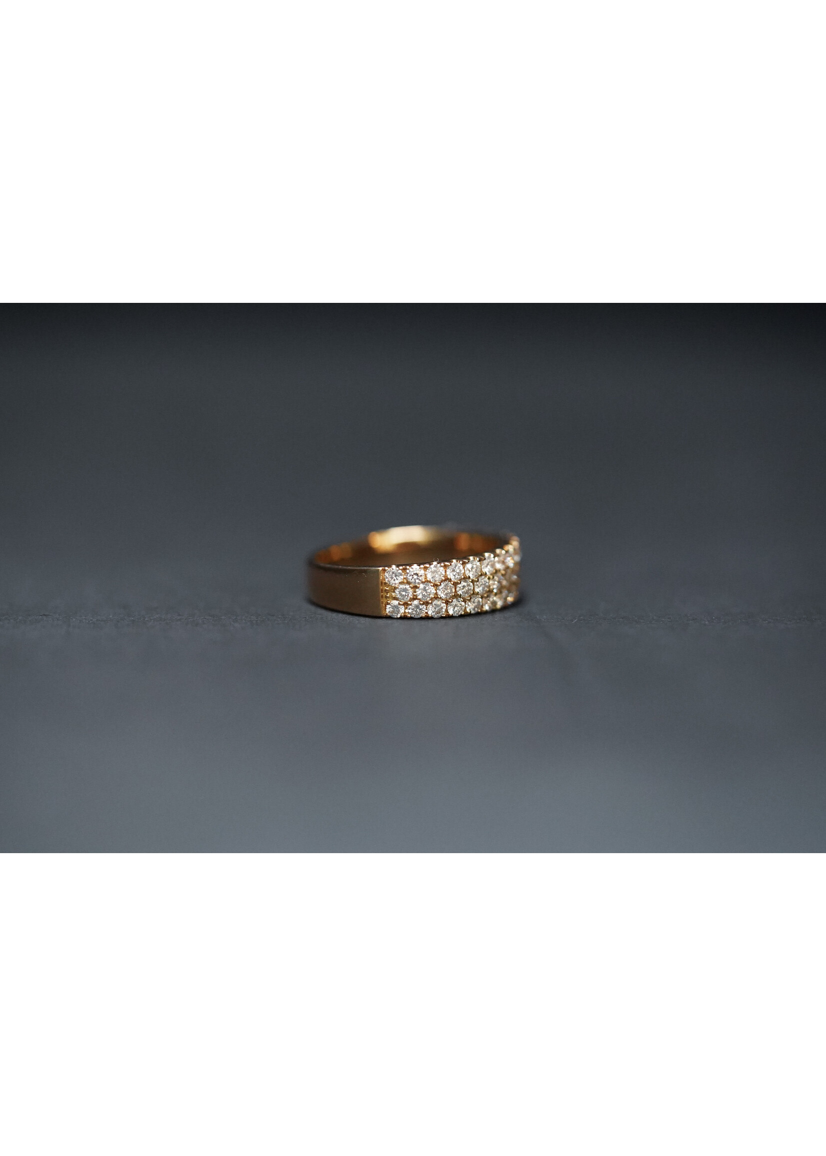 18KY 4.99g .97ctw Diamond Fashion Ring (size 6.5)