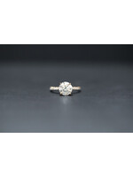 18KY 2.83g 2.56ctw (2.24ctr) G/SI2 GIA Round Diamond Hidden Halo Engagement Ring (size 6.5)