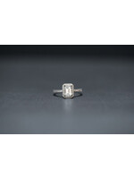 14KW 2.00g 1.25ctw (1.00ctr) E/VS1 GIA Emerald Cut Halo Engagment Ring (size 6.5)