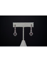 14KW 5.2g 1.00ctw Diamond .50ctw Ruby Dangle Earrings
