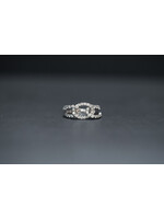 ETTX- 14KW 3.58g .86ctw Diamond Fashion Crossover Ring (size 7)
