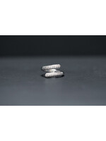 Platinum 7.6g .51ctw Diamond Pave Bypass Ring (size 6.25)