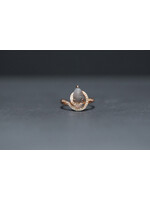 18KR 2.80g 1.20ctw (1.00ctr) Salt & Pepper Diamond Fashion Ring (size 6)