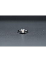 14KW 2.07g .38ct J/SI1 Mine Cut Diamond Antique Ring (size 4)