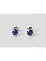 14-18KW 1.92g 1.25ctw Blue Sapphire Stud Earrings
