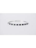 14KW 13.94g 6.29ctw Sapphire & Diamond Flex Bangle Bracelet