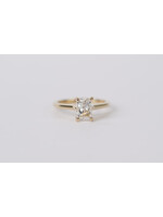 14KY 3.28g 1.70ct D/SI1 GIA Elongated Radiant Diamond Solitaire Engagement Ring (size 7)