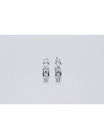 14KW 5.2g .90ctw Diamond Hoop Earrings