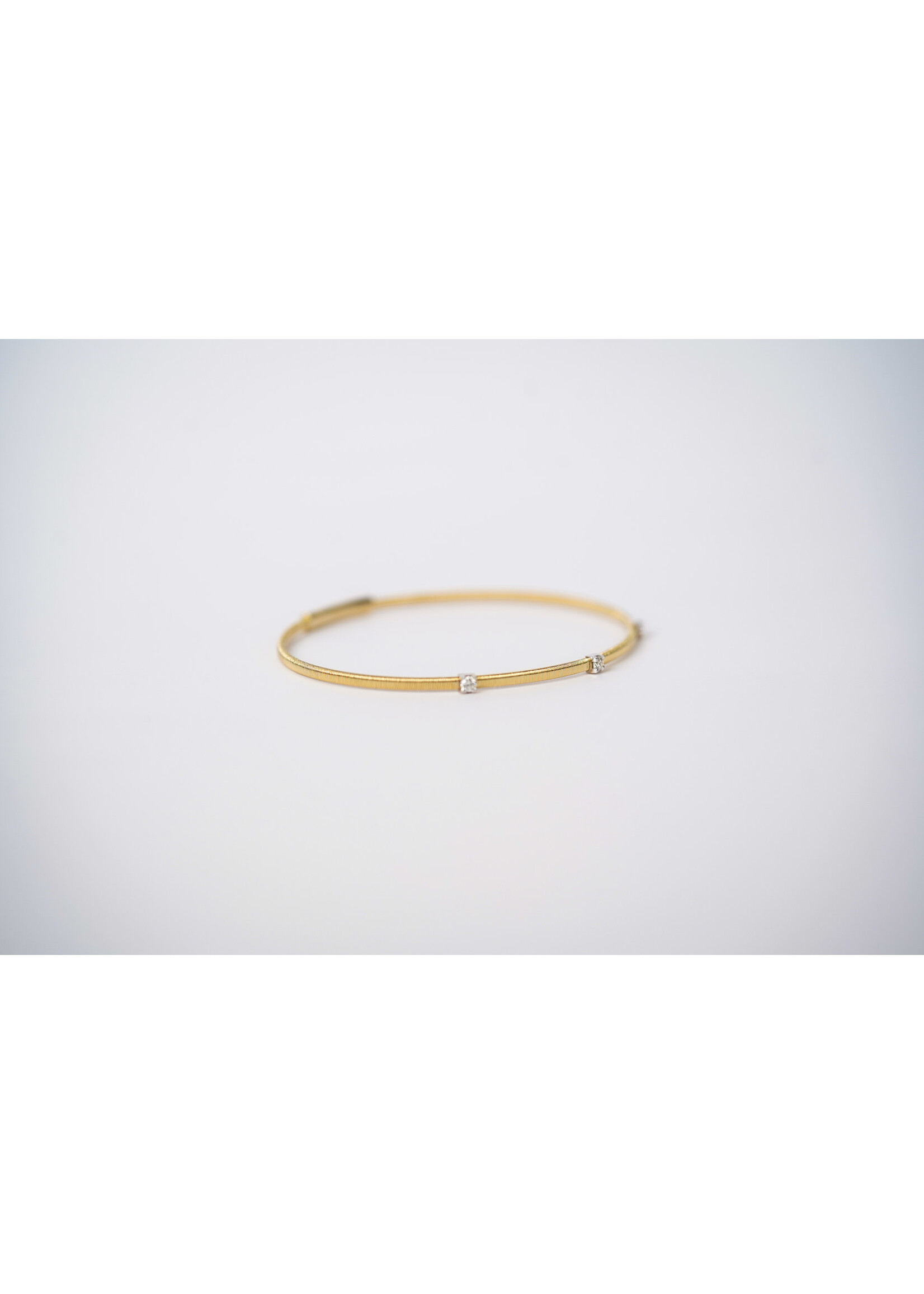 14KWY 4.44g .16ctw Diamond Flex Bangle