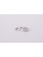 14KW 2.0g .18ctw Diamond Heart Open Fashion Ring (size 7)