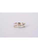 14KY 4.3g 1.21ctw Baguette & Round Diamond Fashion Ring (size 7.5)