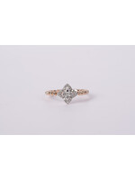 14KR 2.2g .28tw Diamond Geometric Fashion Ring (size 6.5)