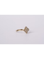 14KY 2.2g .28ctw Diamond Geometric Fashion Ring (size 6.5)