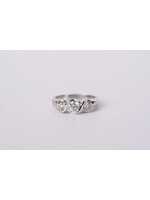 14KW 3.9g 1.00ctw Diamond 3-Stone Ring (size 6.5)