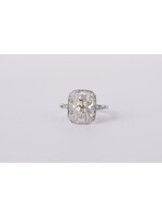 14KW 3.18g .74ctw (.58ctr) L/VS2 Mine Cut Diamond Vintage Inspired Ring (size 6.75)