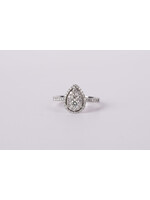 14KW 3.81g .99ctw Diamond Halo Fashion Ring (size 8.25)