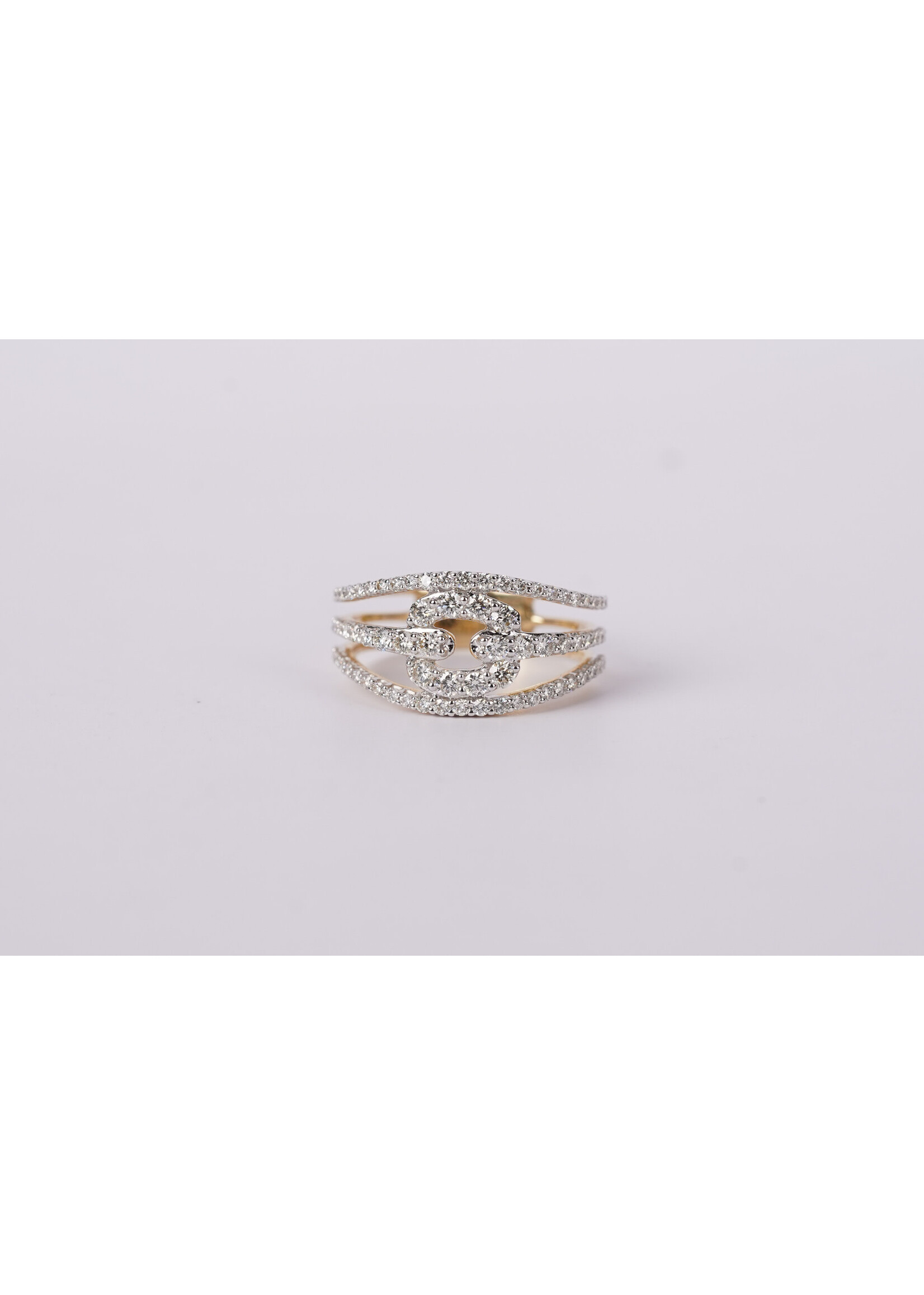 14KW 4.03g .95ctw Diamond Fashion Ring (size 7.5)