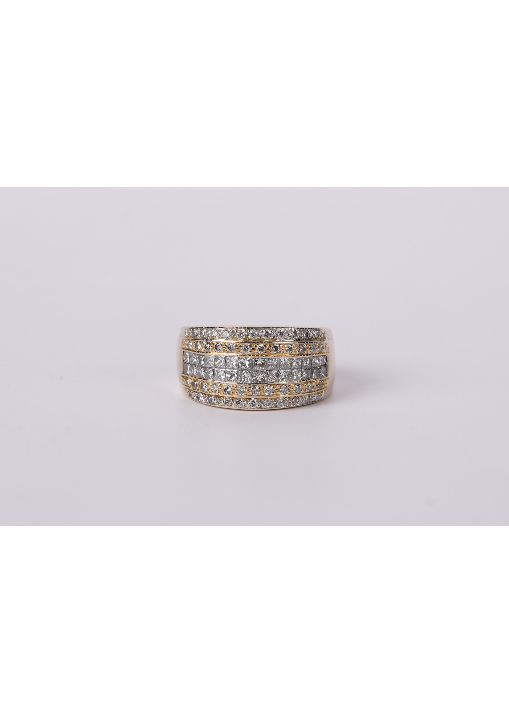 18KWY 7.45g 1.50ctw Diamond Levian Fashion Ring (size 5.25)