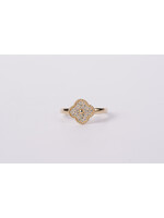 14KY 2.82g .19ctw Diamond Fashion Ring (size 7)