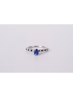 14KW 3.14g 1.00ctw (.70ctr) Sapphire & Diamond Vera Wang Ring (size 6.75)