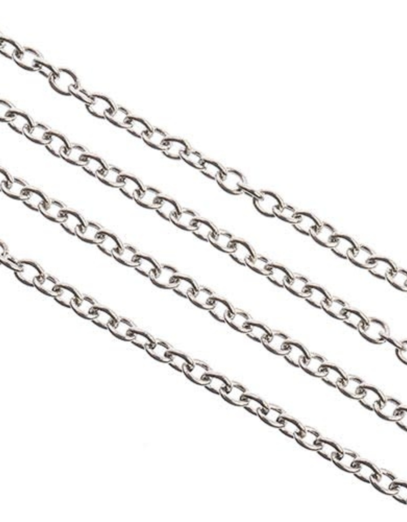 Stainless Steel Rolo Chain 1m w/ 2 