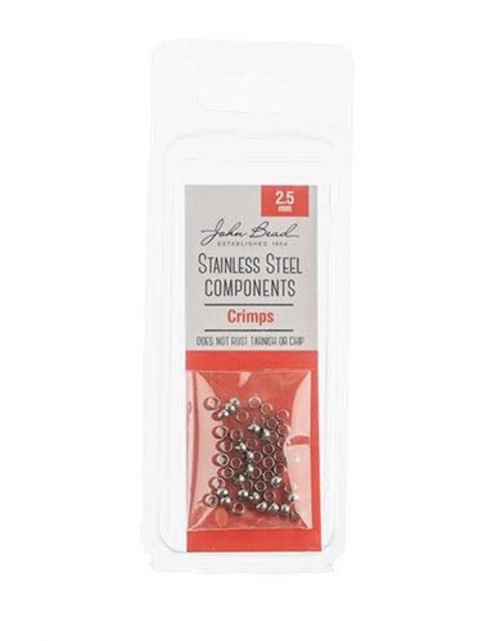 Craft Supplies Stainless Steel Crimp Beads 2.5mm 50pcs 01400-44