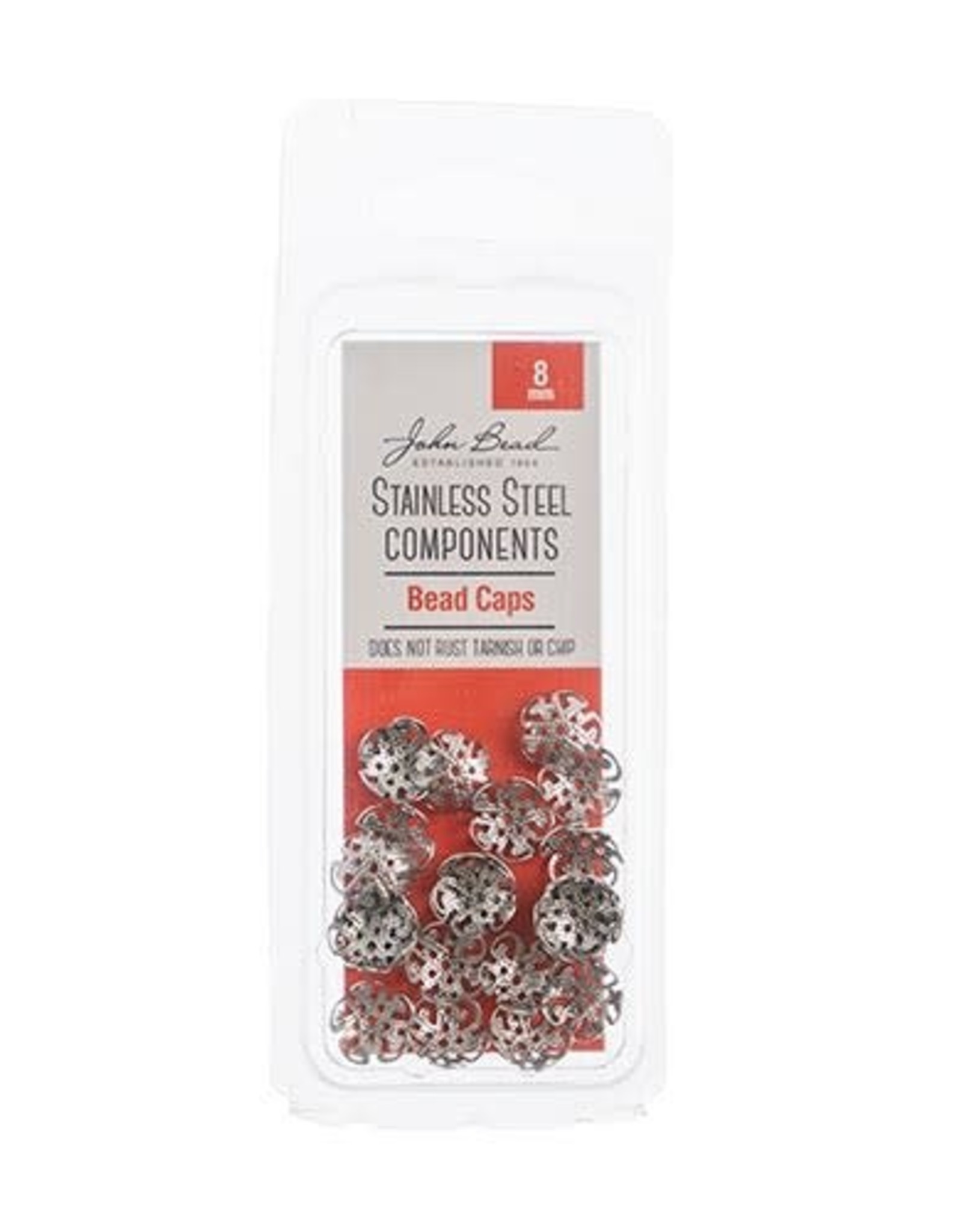 Craft Supplies Stainless Steel Bead Cap 8mm 24pcs 01400-53