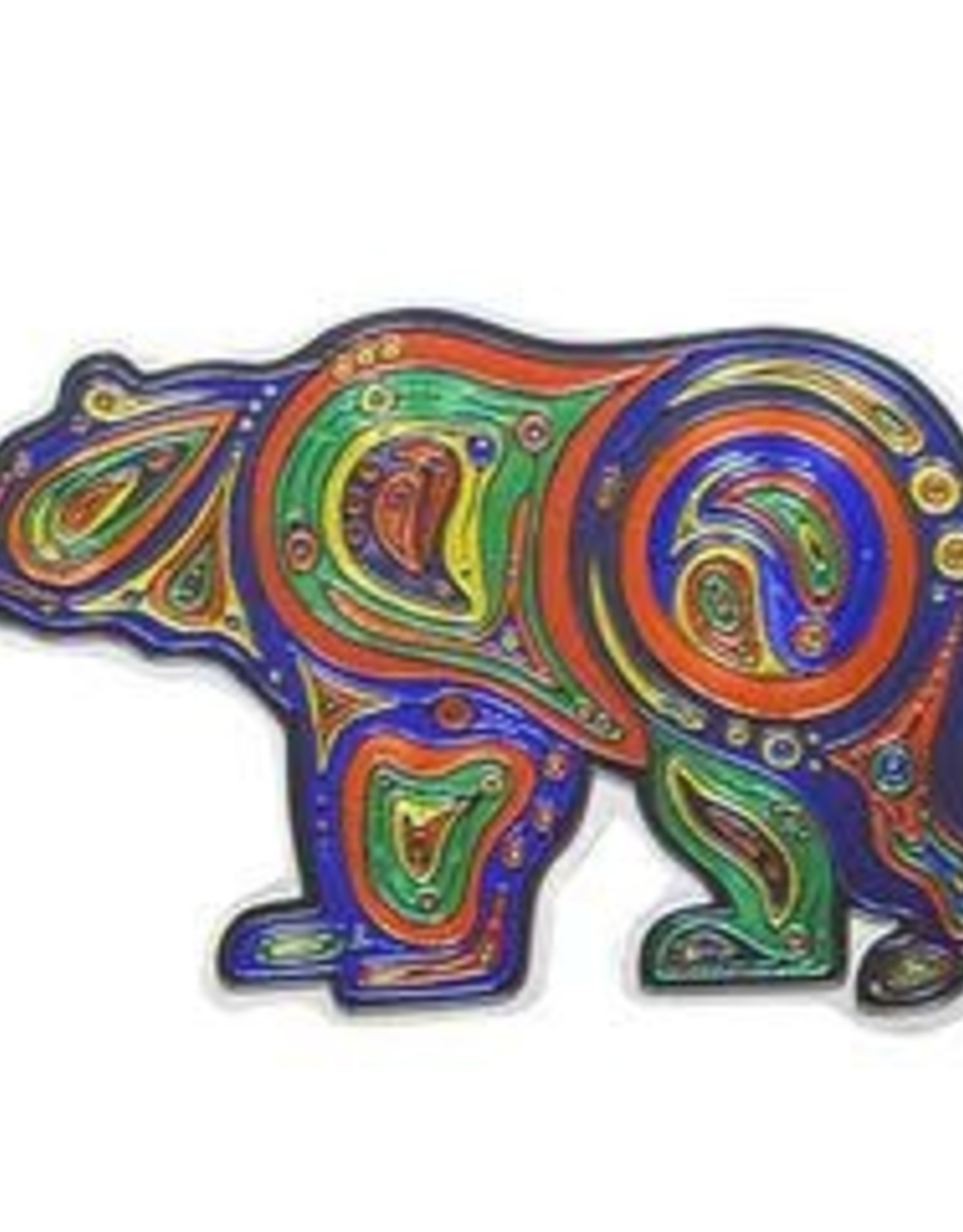 Souvenirs Bear Metallic Magnet by Liz Feyerabend