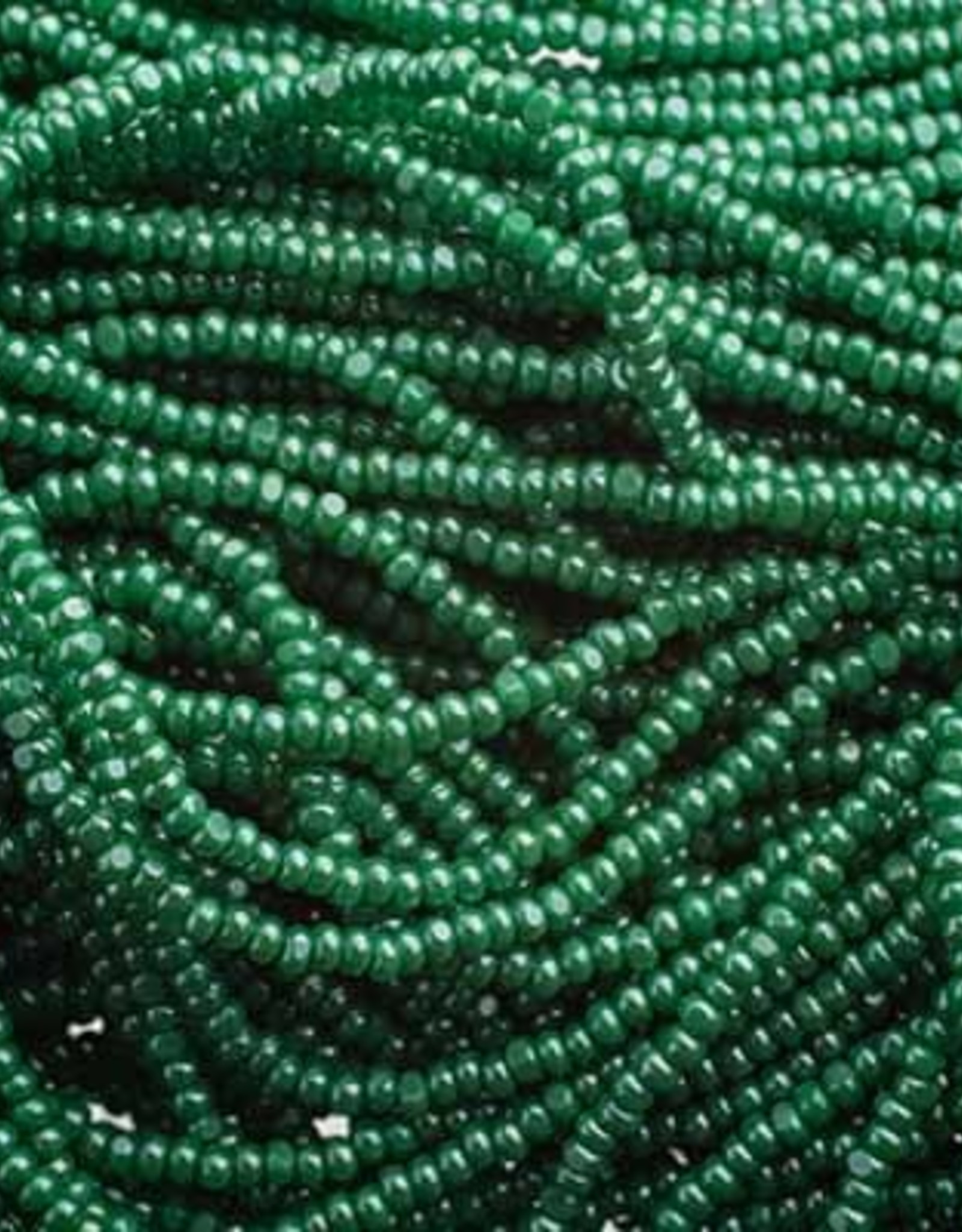Preciosa Czech Seed Bead Cut Beads Op. Green Lustre 29311