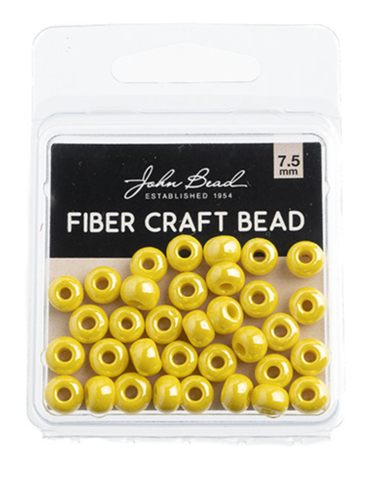 Craft Supplies Fiber Craft Beads Op. Yellow Luster-0.7mm