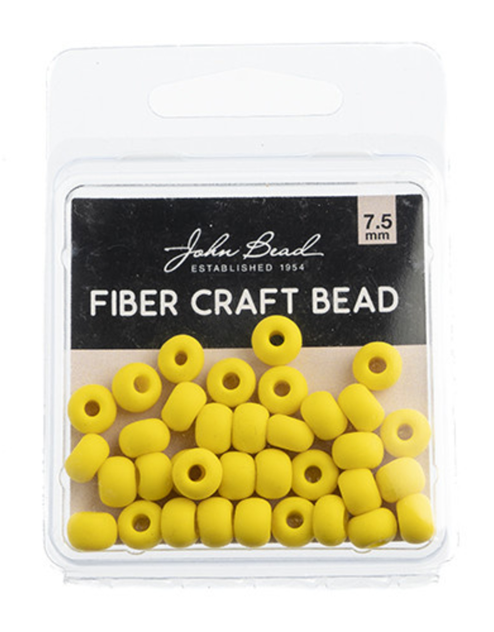 Craft Supplies Fiber Craft Beads Op. Lemon Yellow Matte-0.7mm