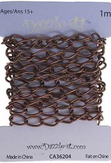 Craft Supplies Dazzle-it Curb Chain 7x4mm Antique Copper