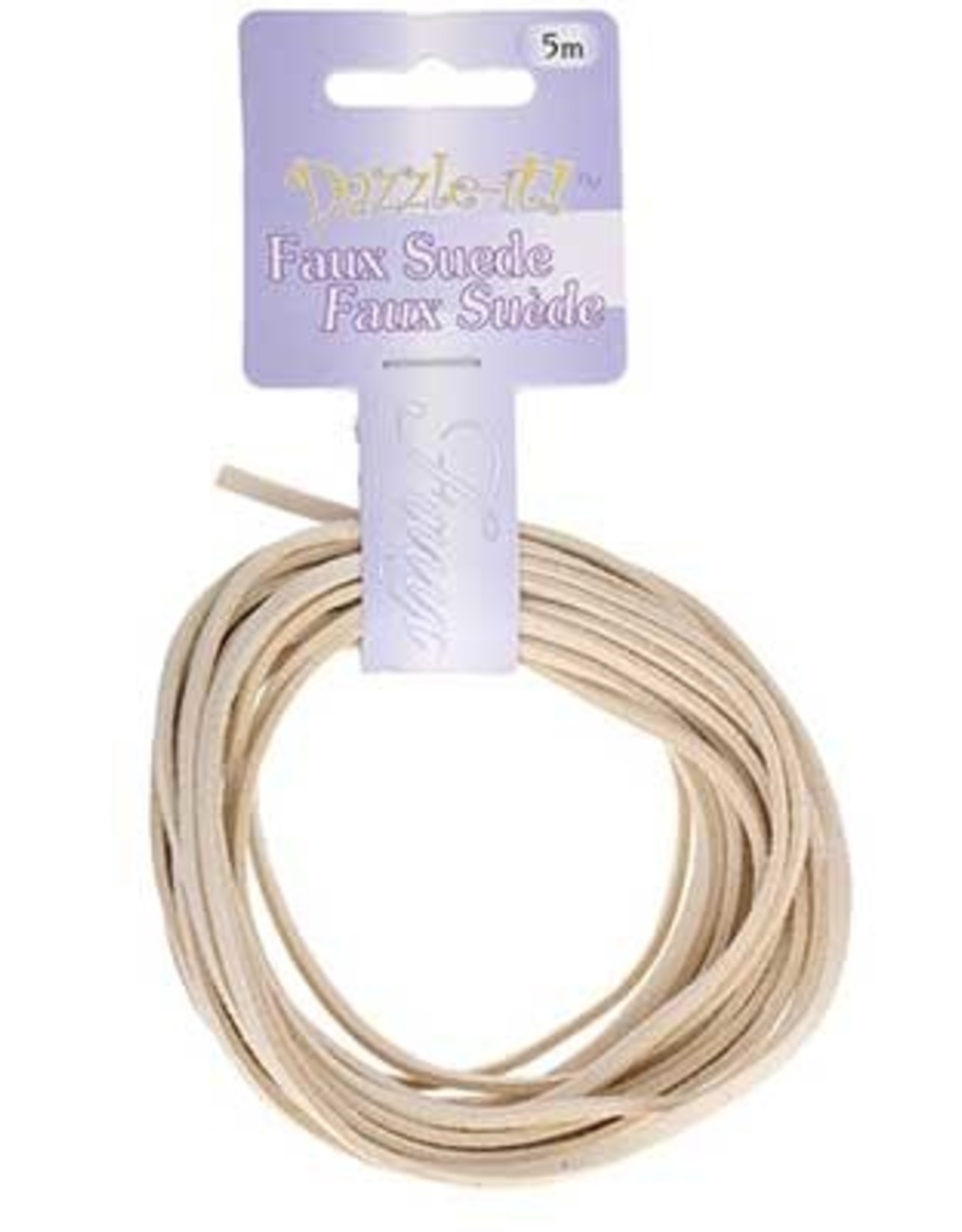 Craft Supplies Faux Suede Lacing 5m Ivory