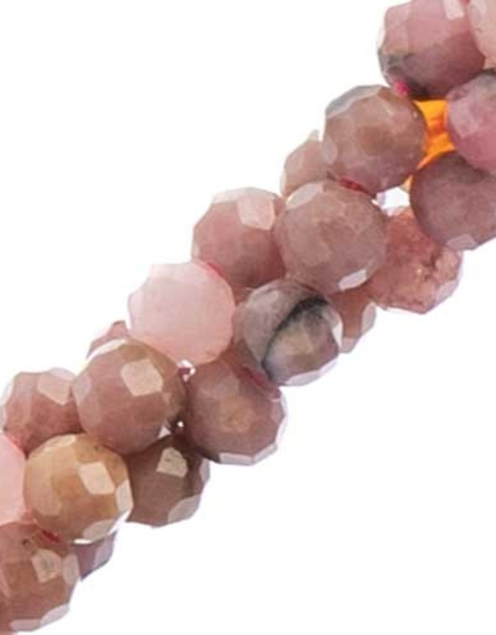 Earth Jewels Earth's Jewels Rhodonite 2mm Round Faceted