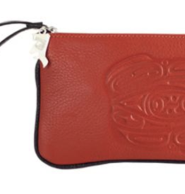 Panabo Sales Ltd Corrine Hunt Raven Wristlet Red Leather