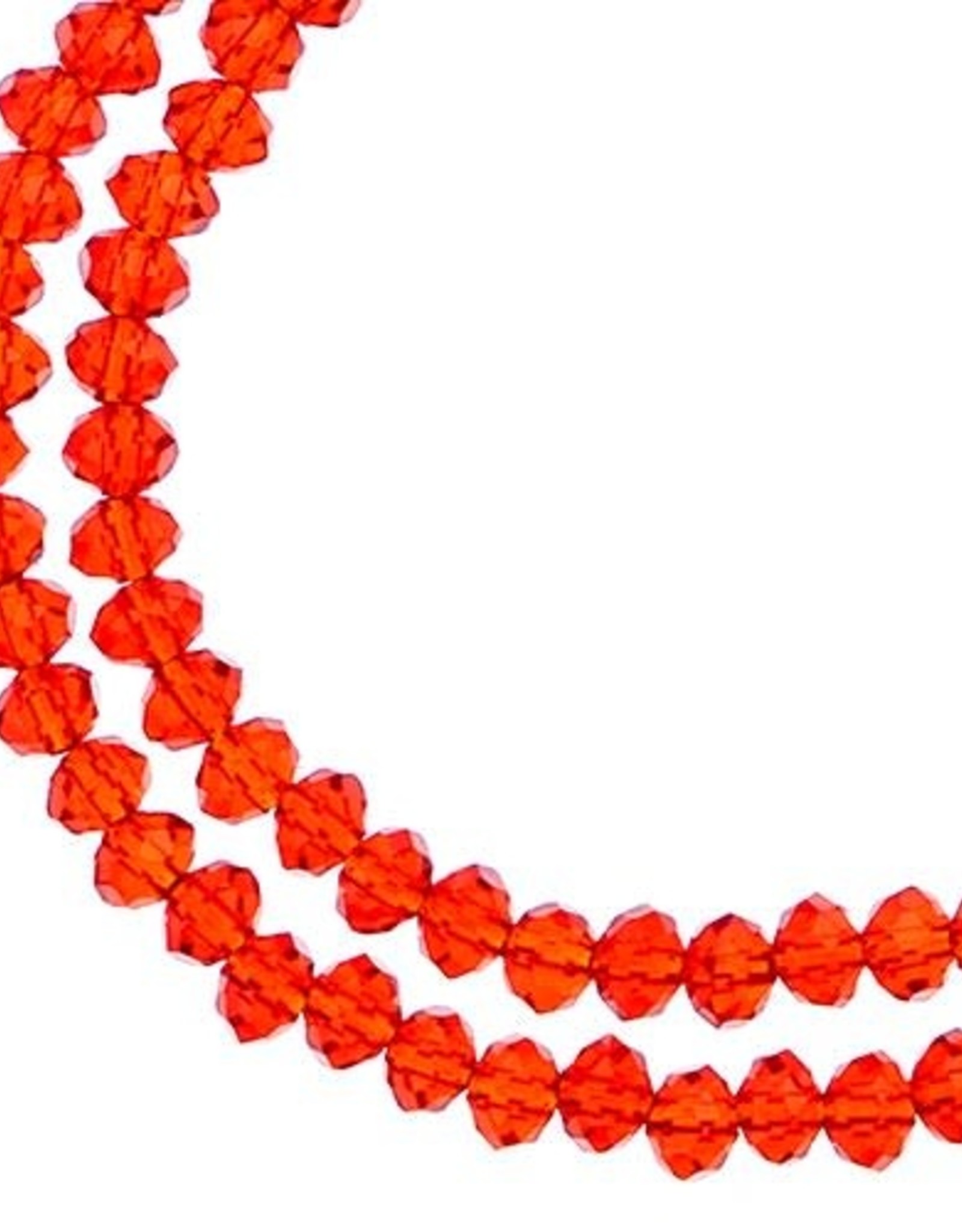 Crystal Lane Rondelle Crystal Lane Rondelle 2Strand 7in (apx110pcs) Transparent Red 90102-16