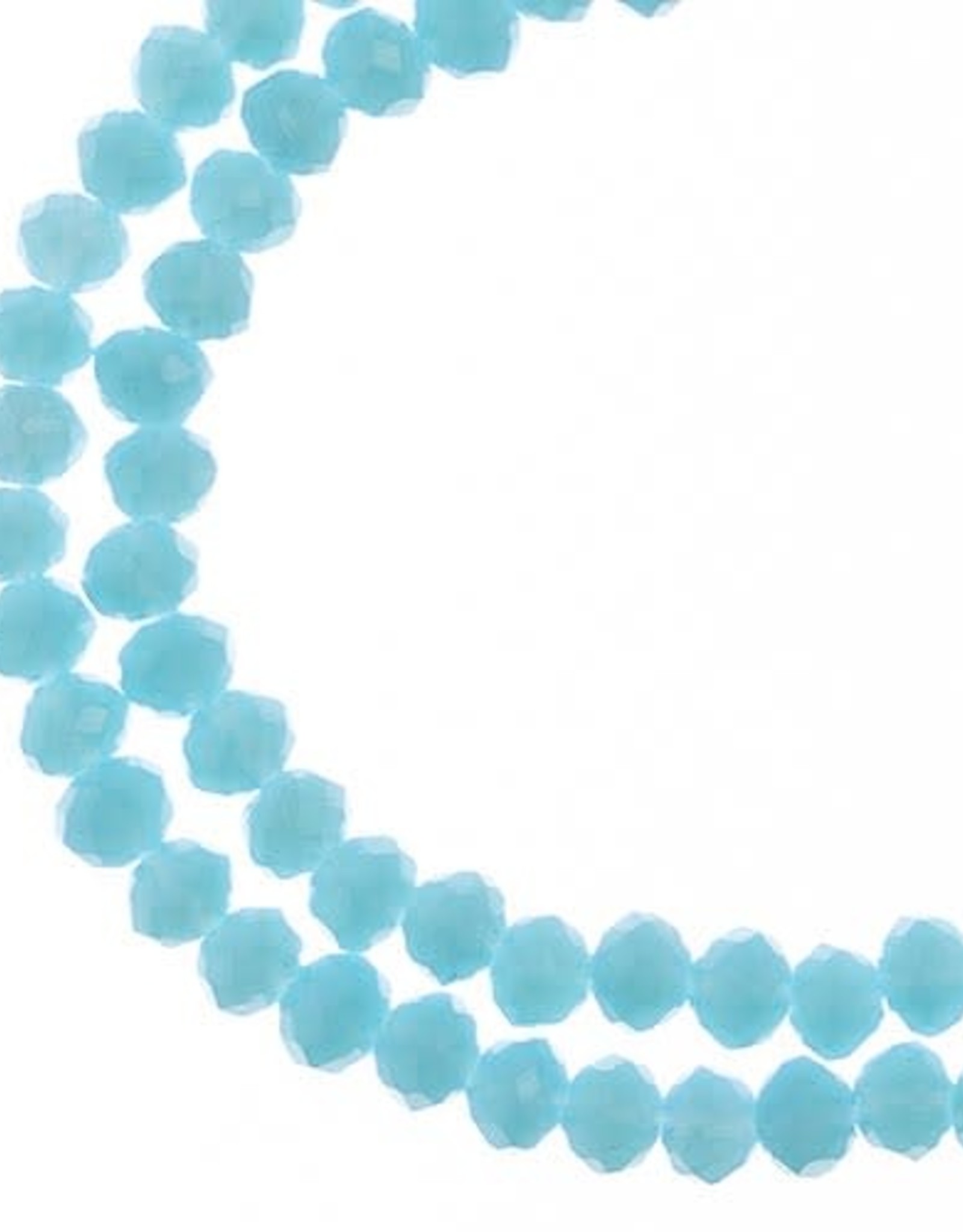 Crystal Lane Rondelle 2Strand 7in 3x4mm- Opaque Blue 90102-32