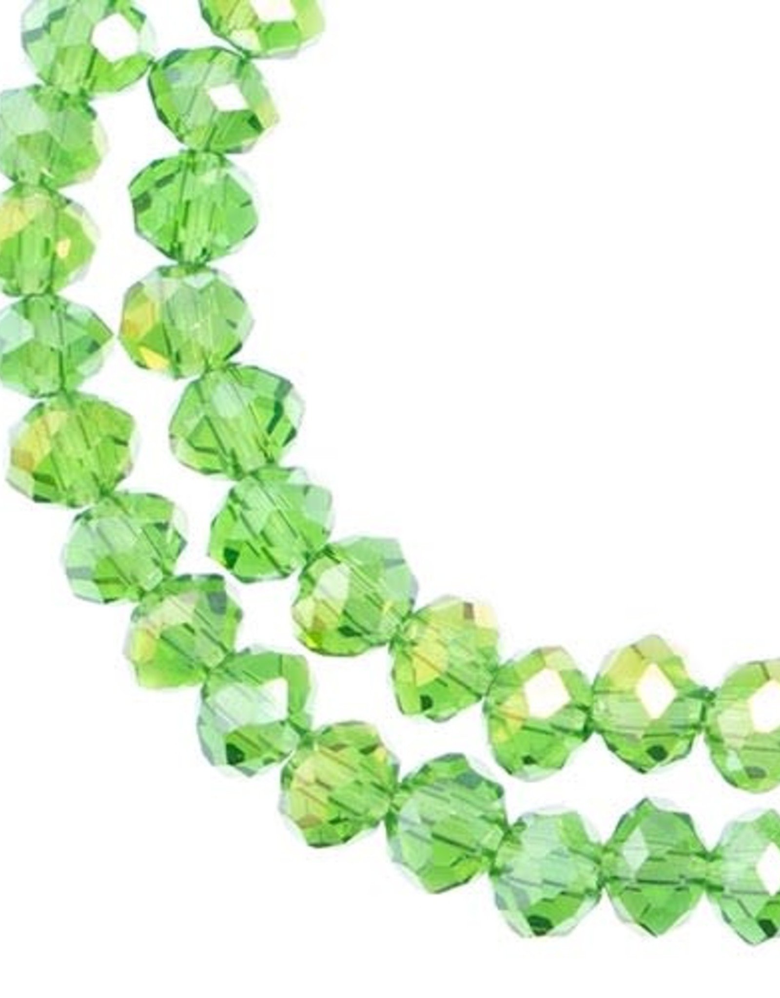 Crystal Lane Rondelle Crystal Lane Rondelle 2Strand 7in 4x6mm- Trans. Green AB