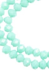 Crystal Lane Rondelle Crystal Lane Rondelle 2Strand 7in 4x6mm- Opaque Turquoise Green 90103-24