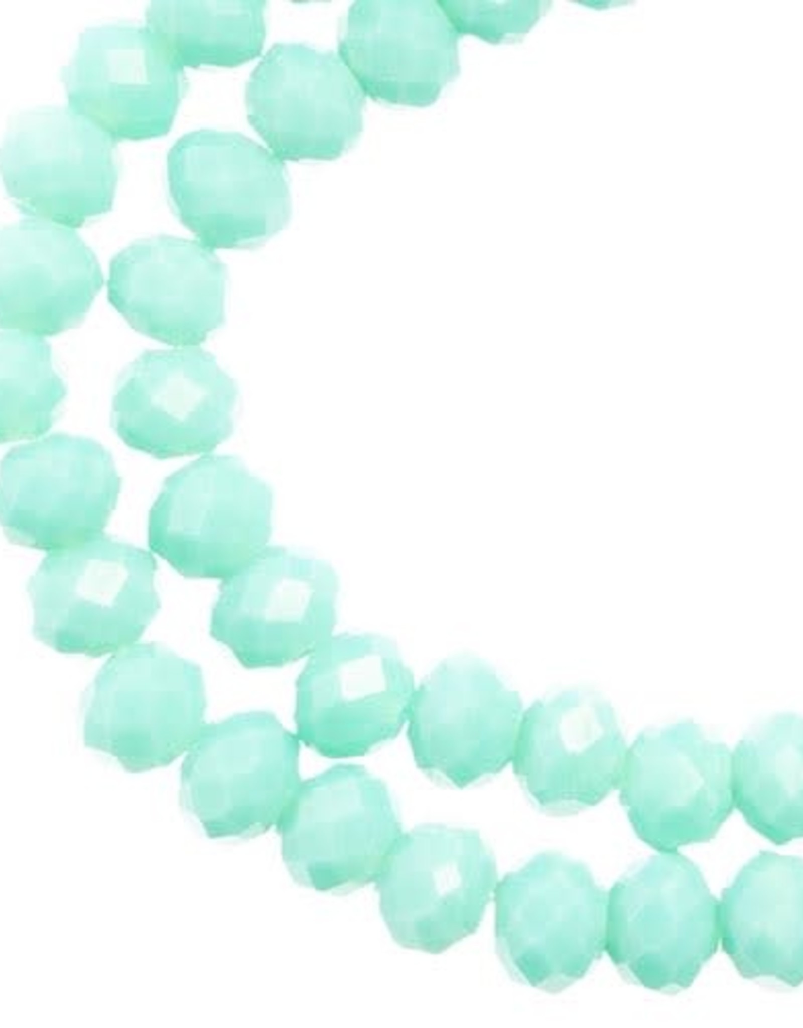 Crystal Lane Rondelle Crystal Lane Rondelle 2Strand 7in 4x6mm- Opaque Turquoise Green 90103-24