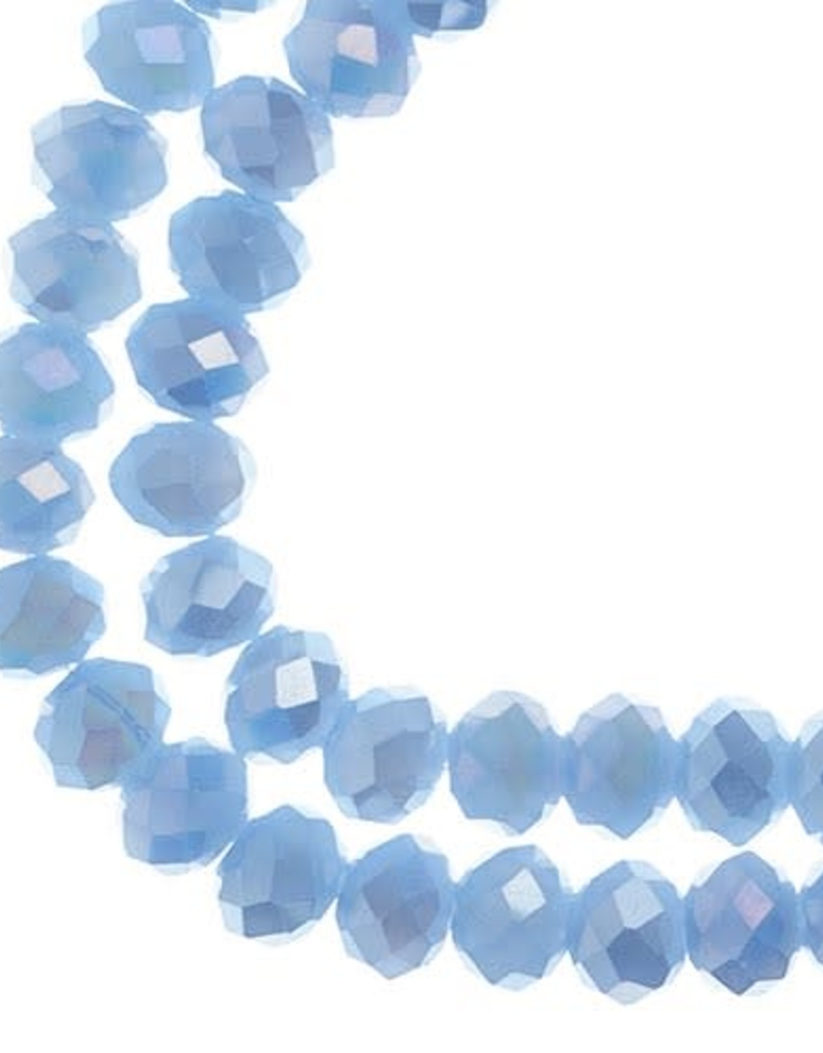 Crystal Lane Rondelle 2Strand 7in 4x6mm- Opaque Light Periwinkle 90103-36