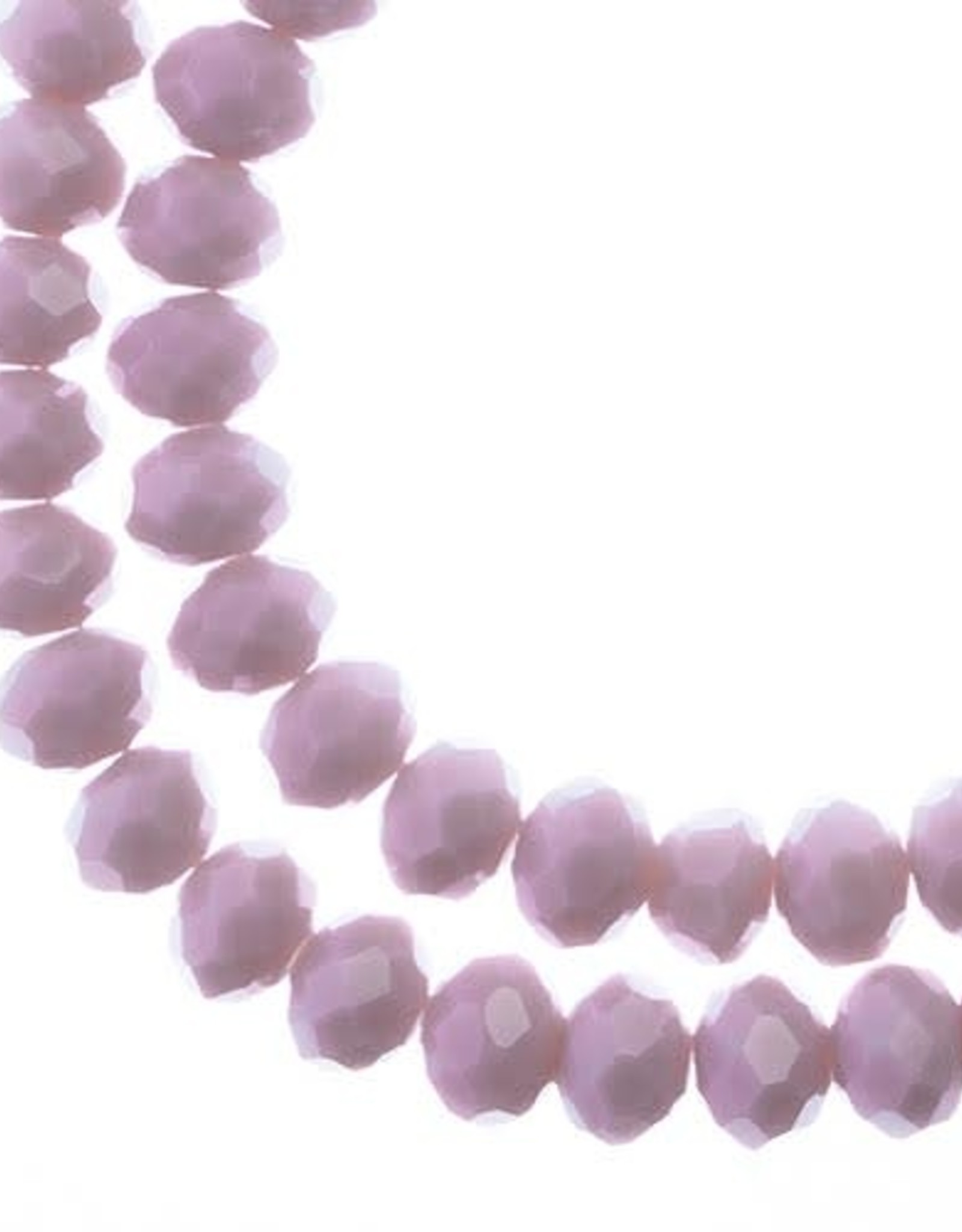 Crystal Lane Rondelle 2Strand 7in 6x8mm- Opaque Light Purple 90104-42